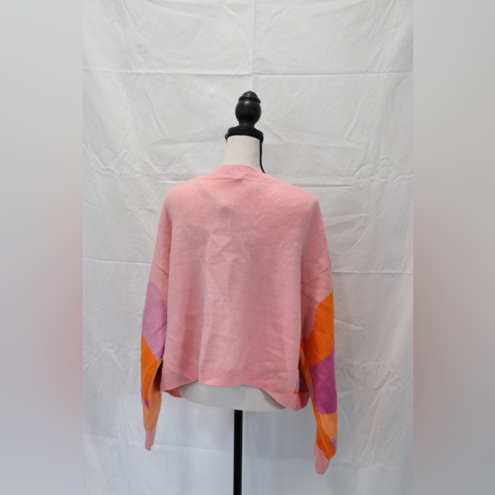 H&M Pink and Orange Women's Cardigan Sweater - Picture 4 of 9